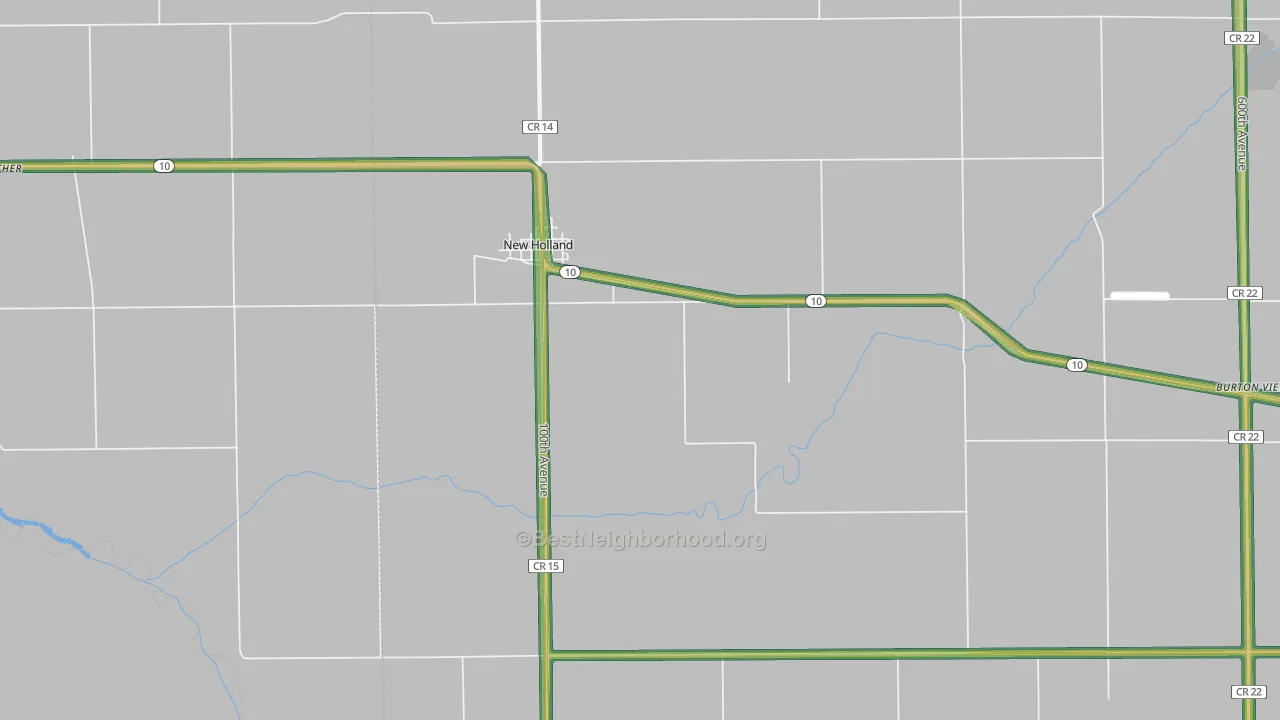 62671, IL Map of Noise Levels in 62671