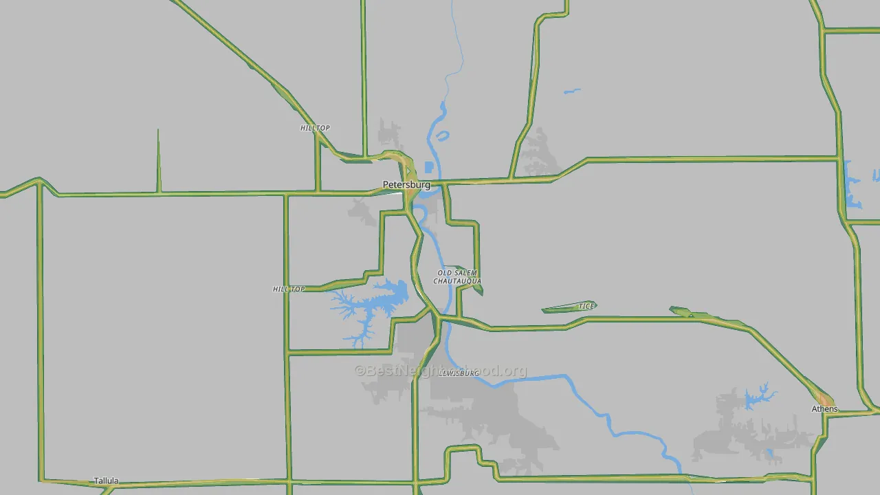 62675, IL Map of Noise Levels in 62675