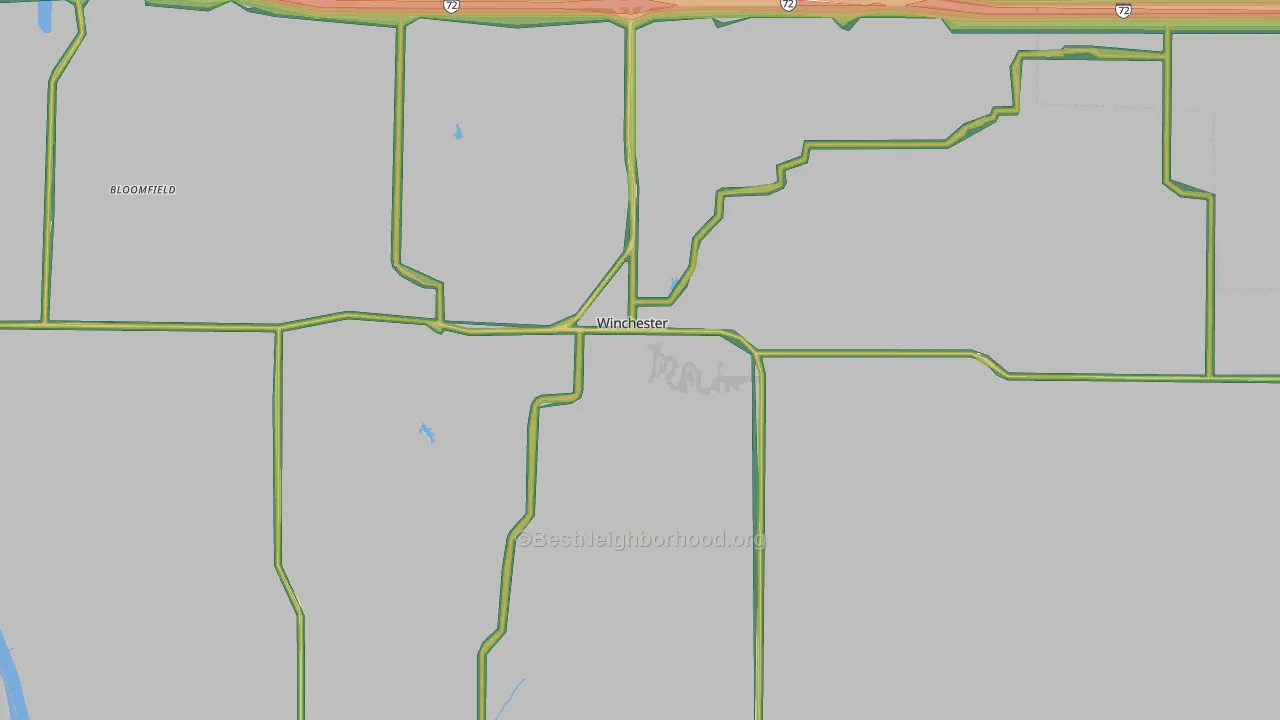 62694, IL Map of Noise Levels in 62694