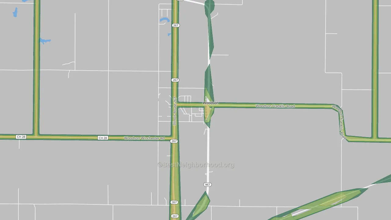 62695, IL Map of Noise Levels in 62695