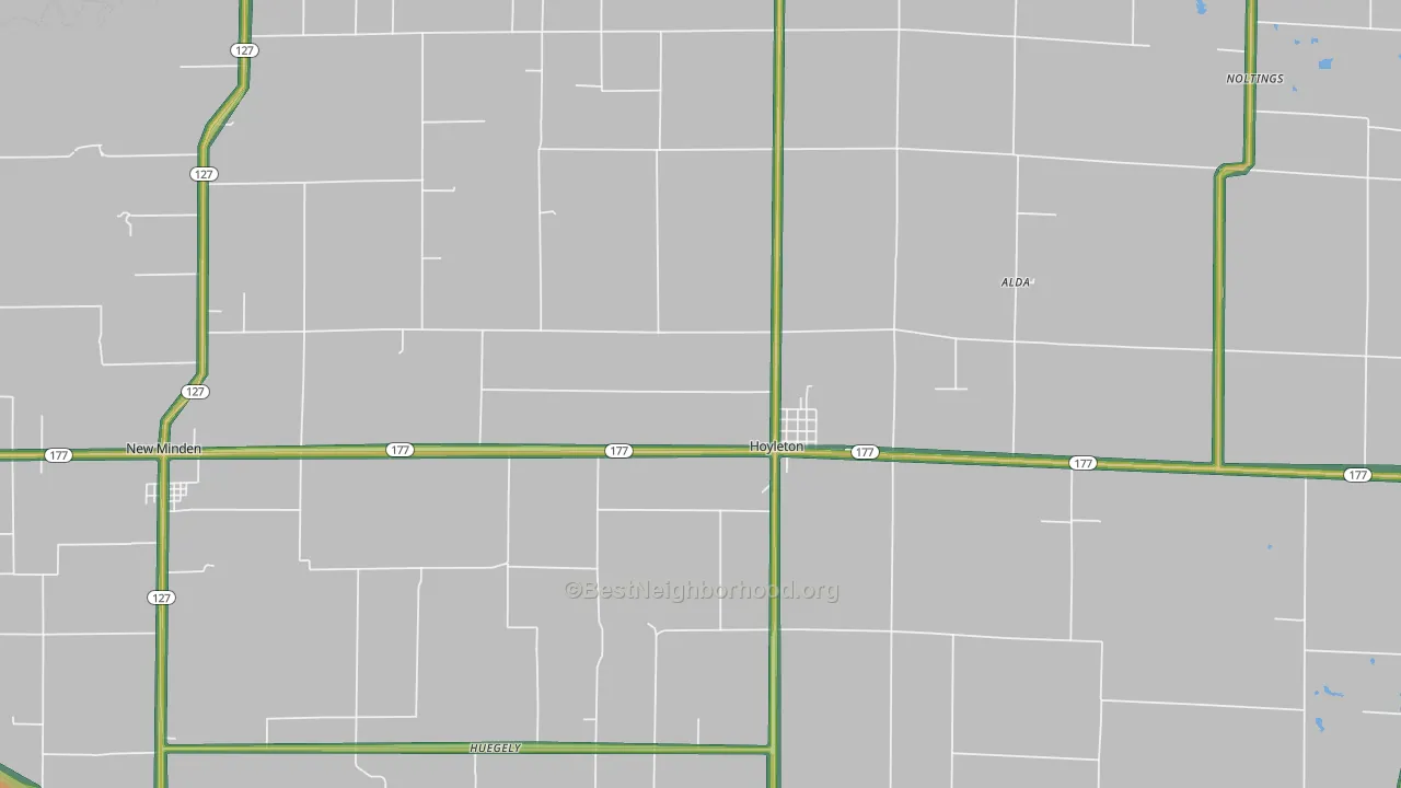 62803, IL Map of Noise Levels in 62803