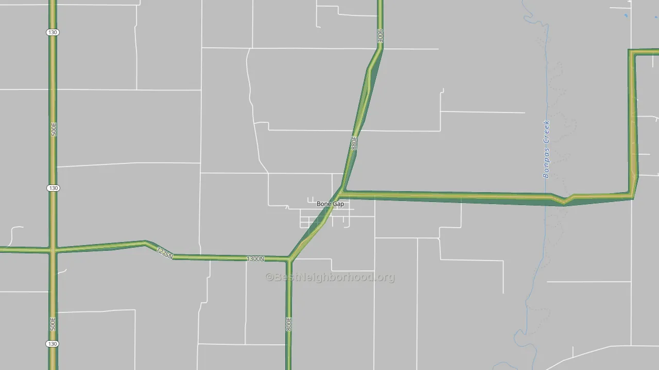 62815, IL Map of Noise Levels in 62815