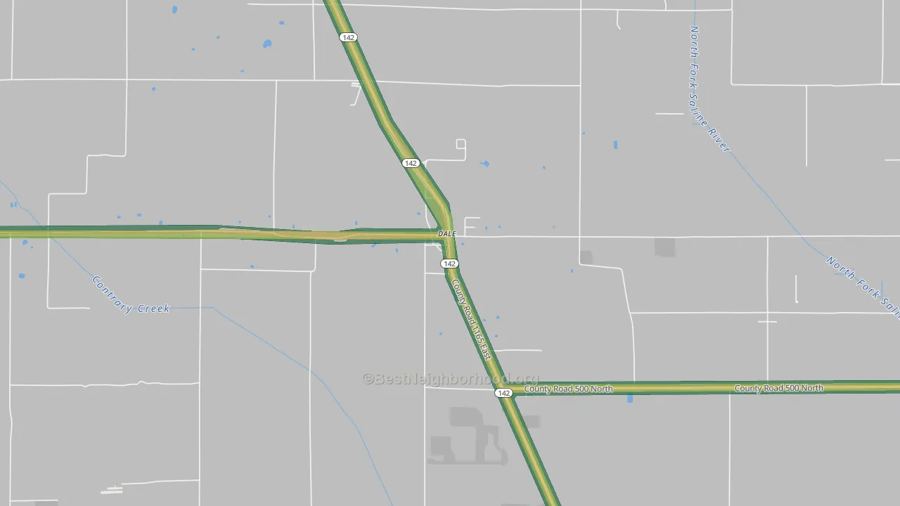 62829, IL Map of Noise Levels in 62829