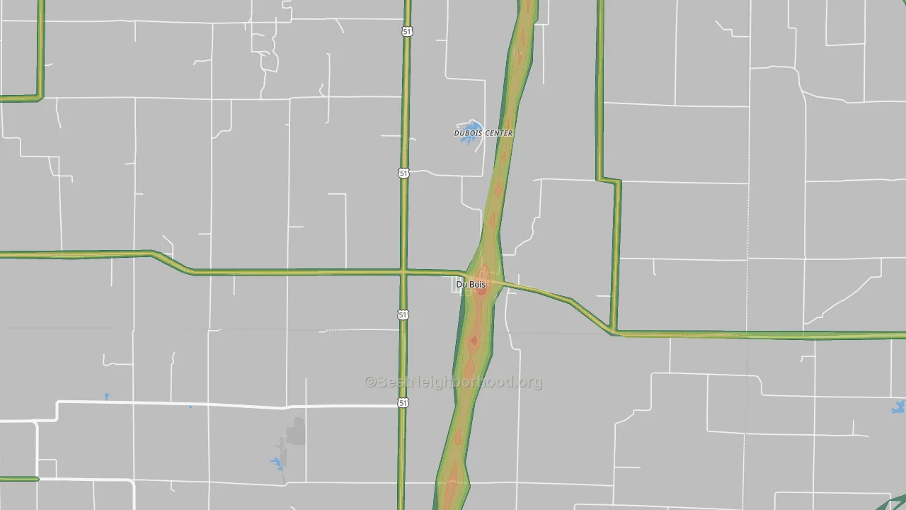 62831, IL Map of Noise Levels in 62831