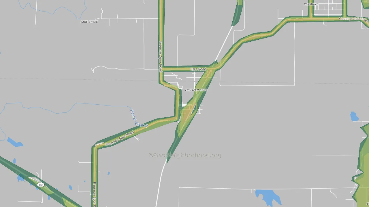 62841, IL Map of Noise Levels in 62841