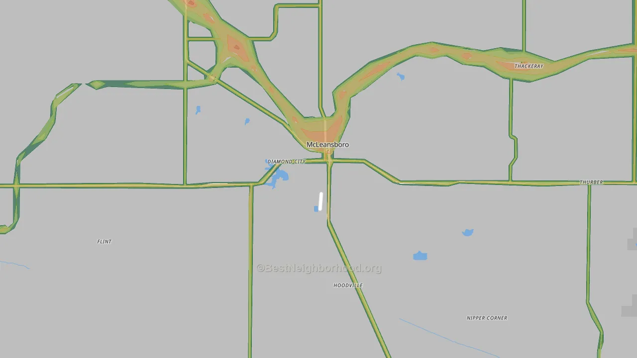 62859, IL Map of Noise Levels in 62859