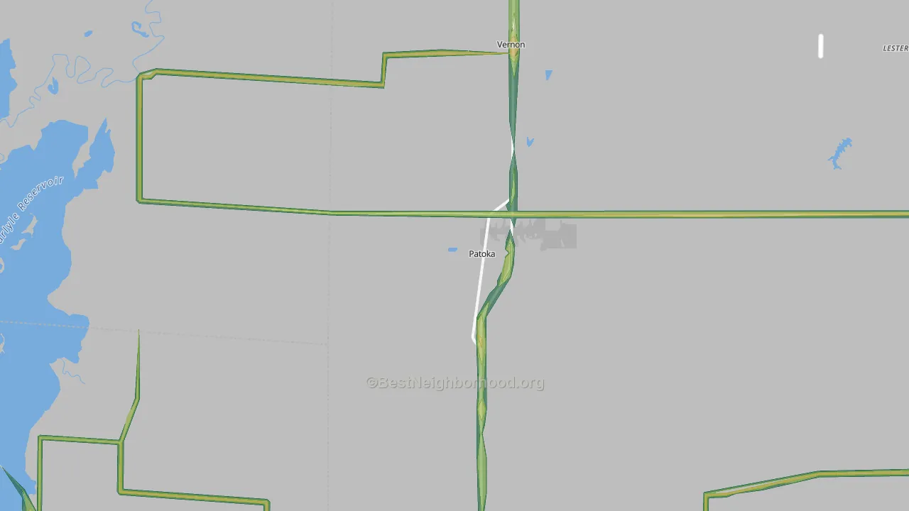 62875, IL Map of Noise Levels in 62875
