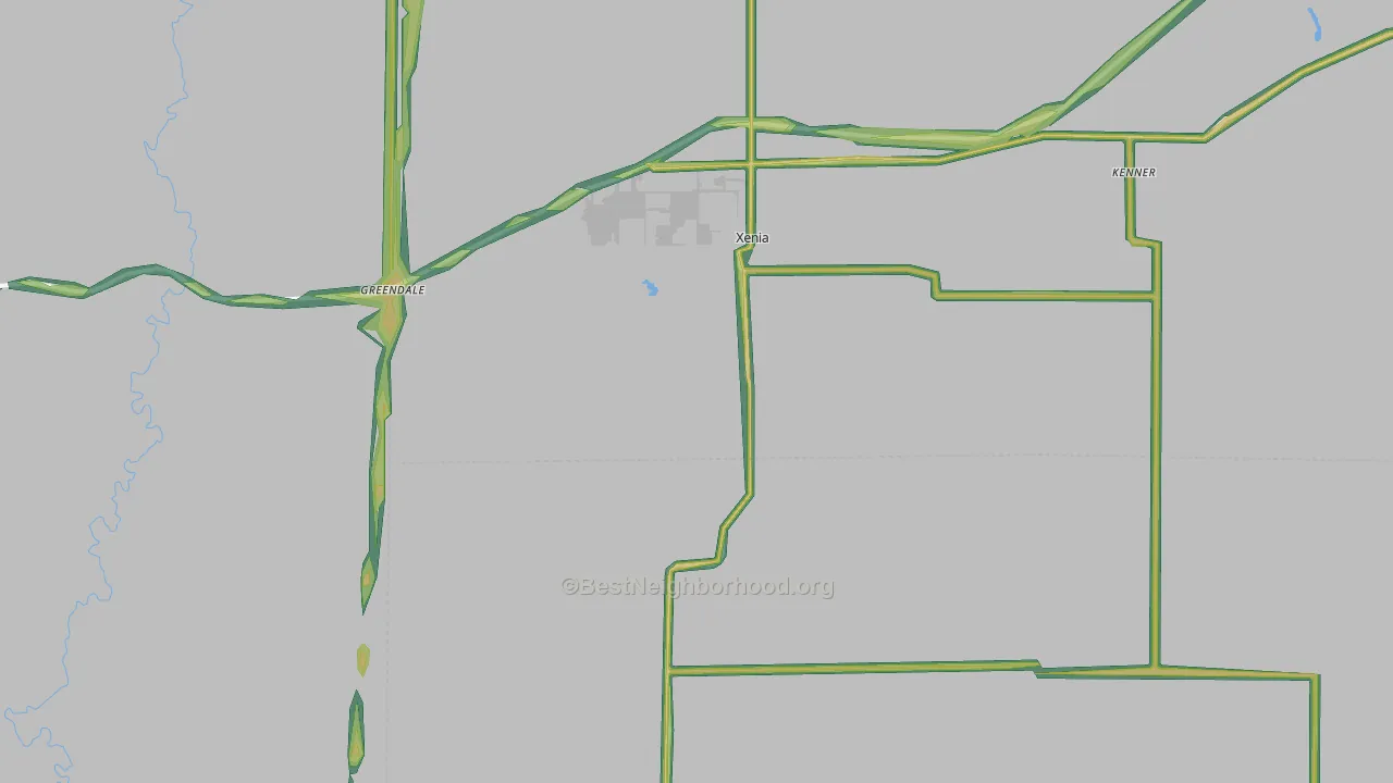 62899, IL Map of Noise Levels in 62899