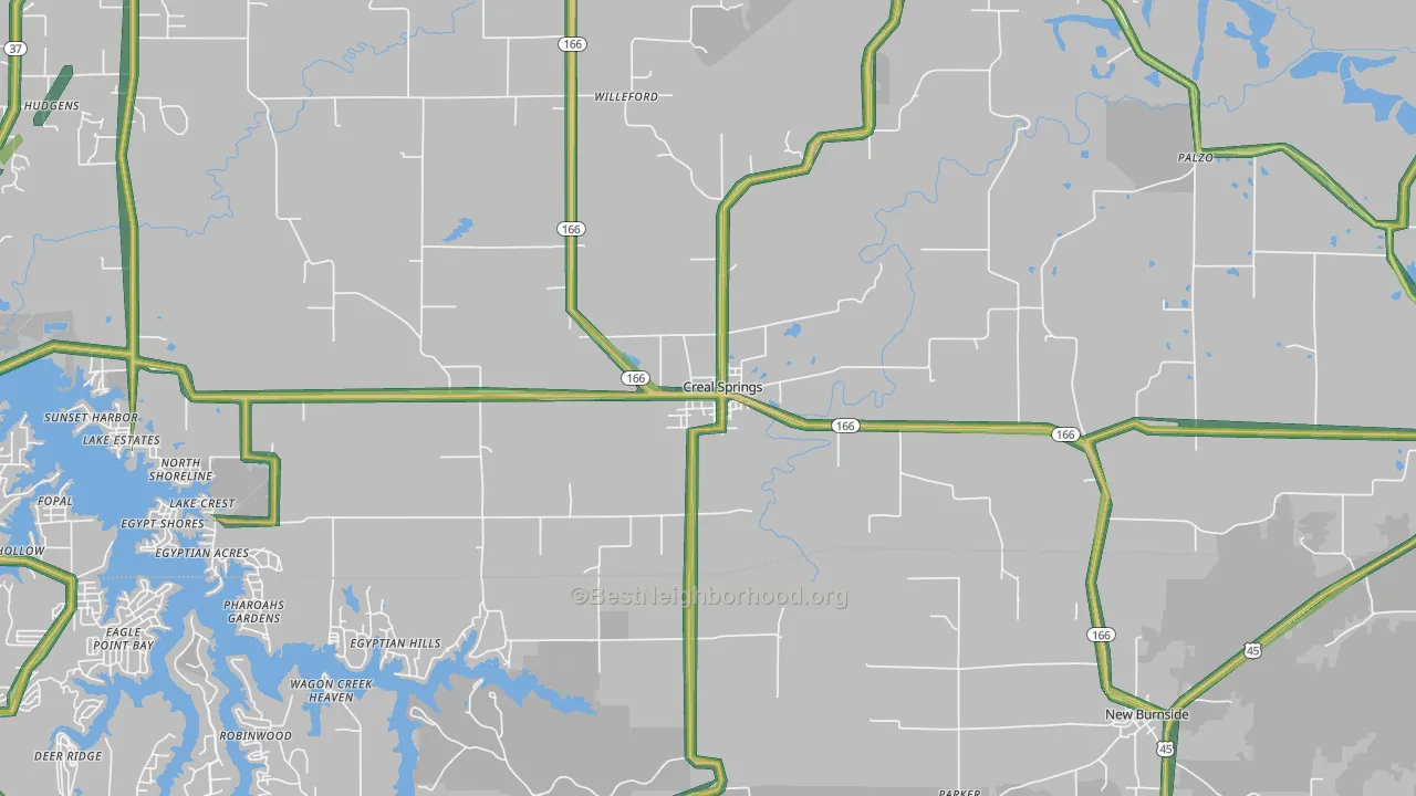 62922, IL Map of Noise Levels in 62922