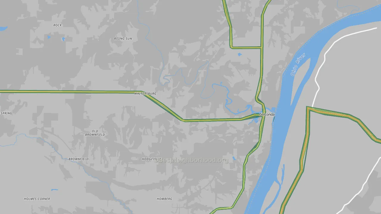 62938, IL Map of Noise Levels in 62938