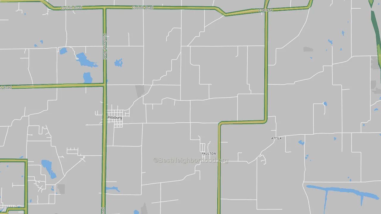 62974, IL Map of Noise Levels in 62974