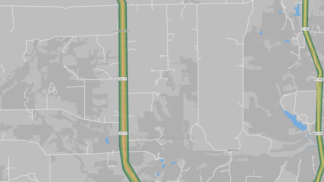 63061, MO Map of Noise Levels in 63061
