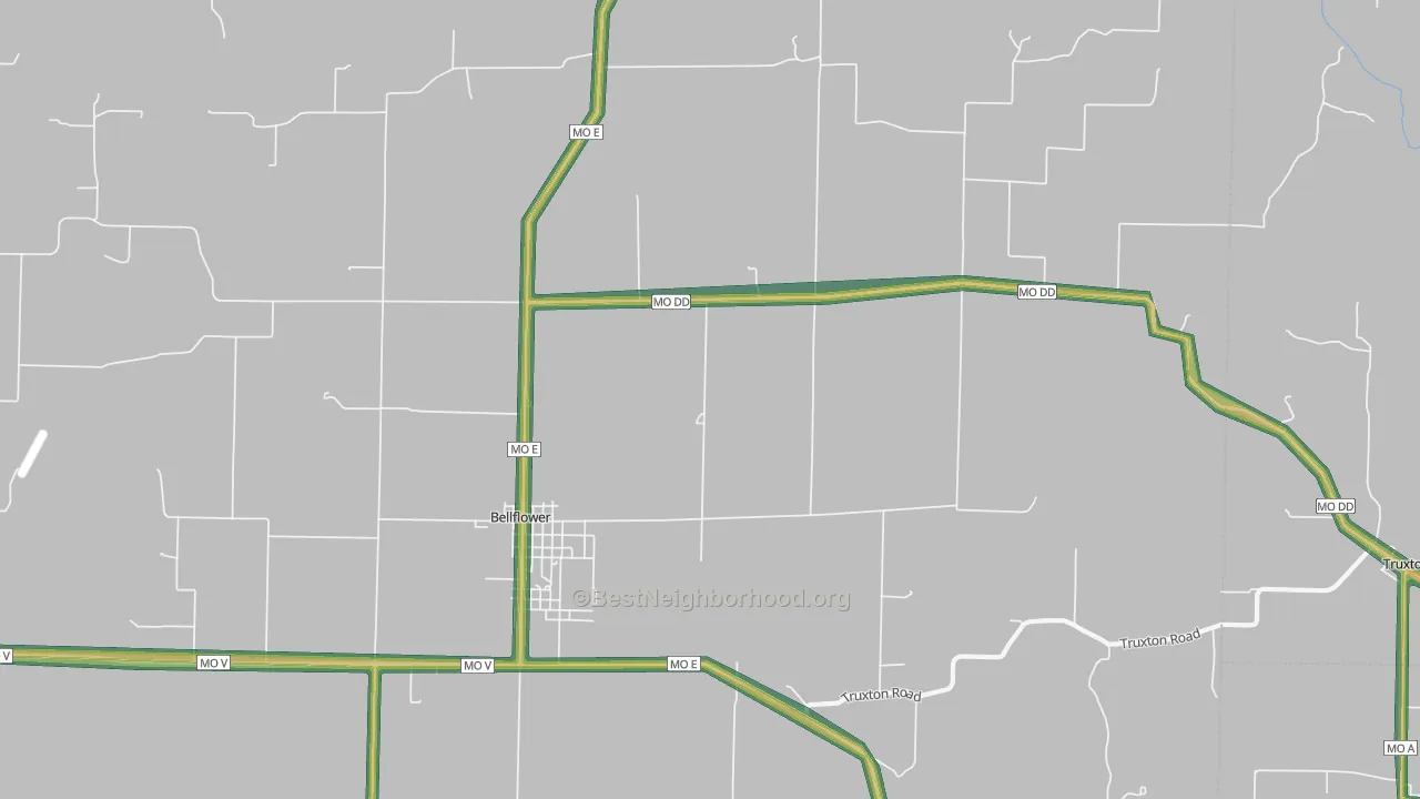 63333, MO Map of Noise Levels in 63333
