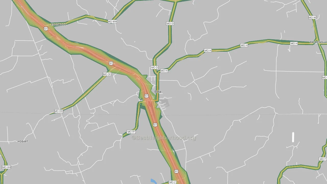 63344, MO Map of Noise Levels in 63344