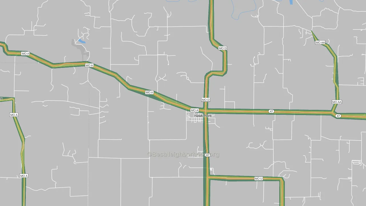 63349, MO Map of Noise Levels in 63349