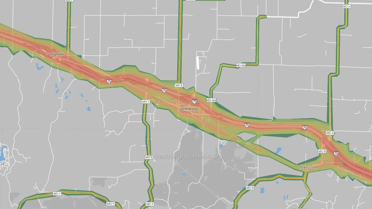 63351, MO Map of Noise Levels in 63351