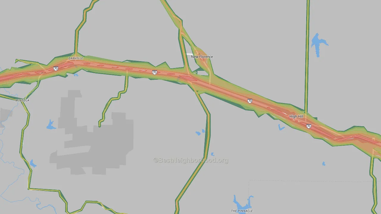 63363, MO Map of Noise Levels in 63363