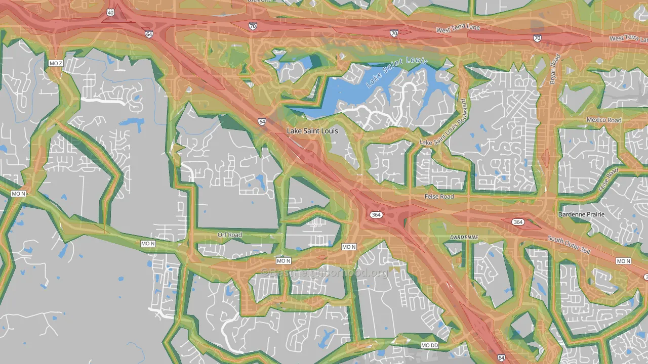63367, MO Map of Noise Levels in 63367