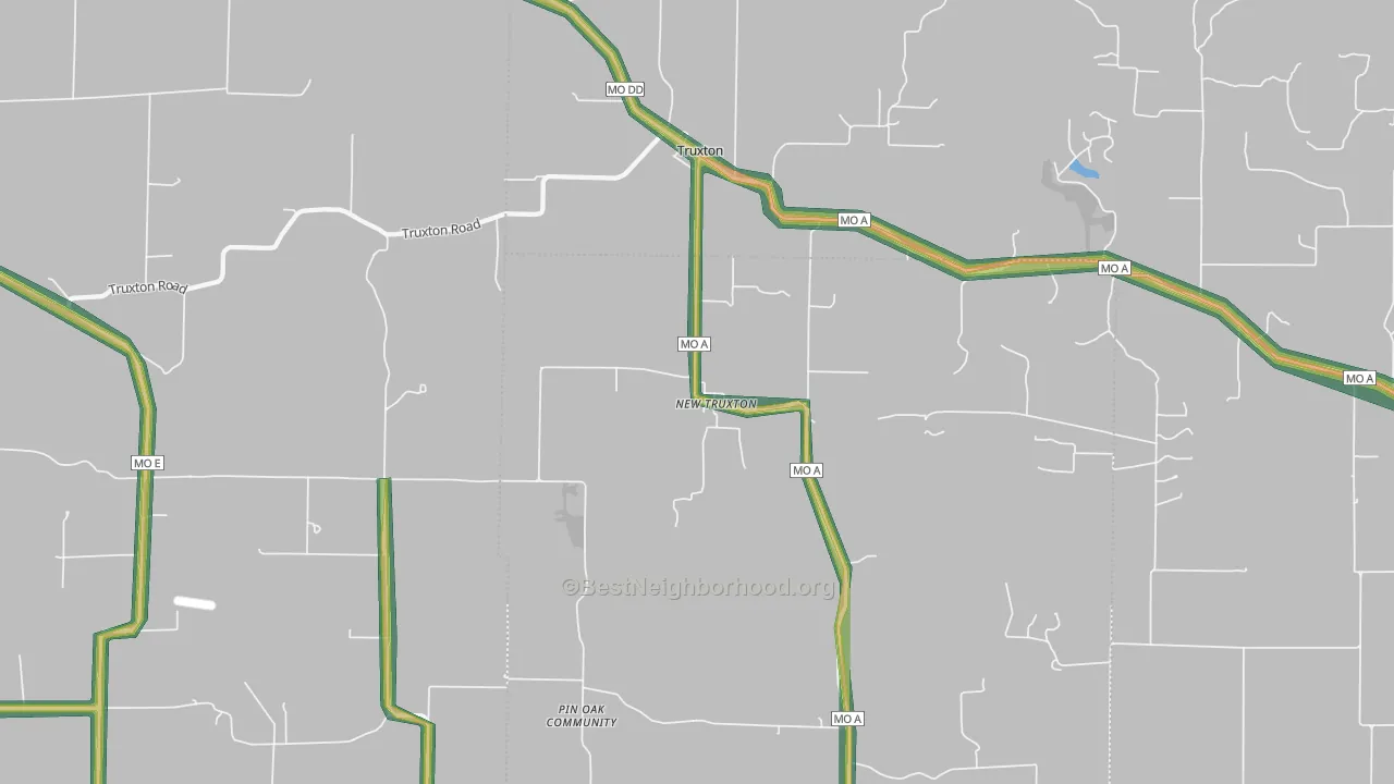 63381, MO Map of Noise Levels in 63381