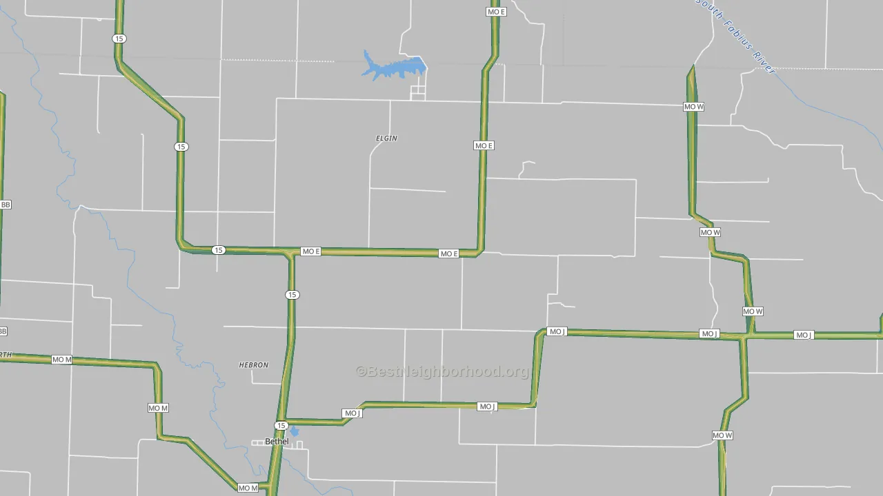 63434, MO Map of Noise Levels in 63434