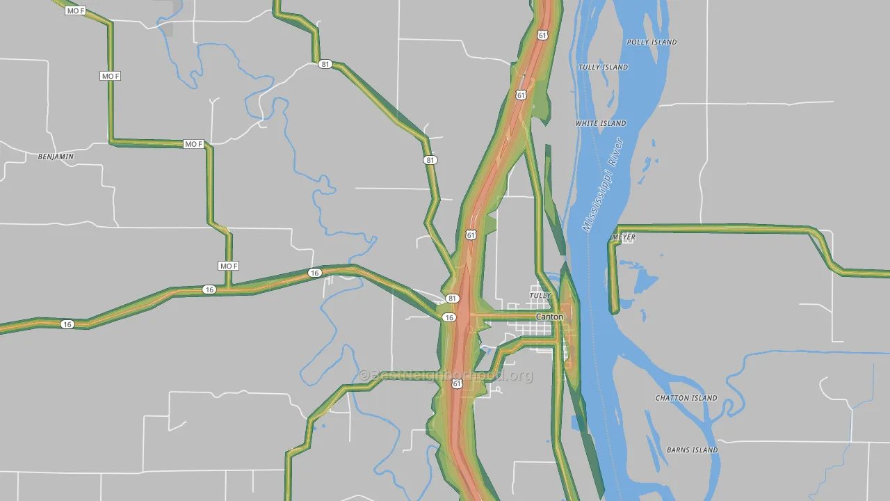 63435, MO Map of Noise Levels in 63435