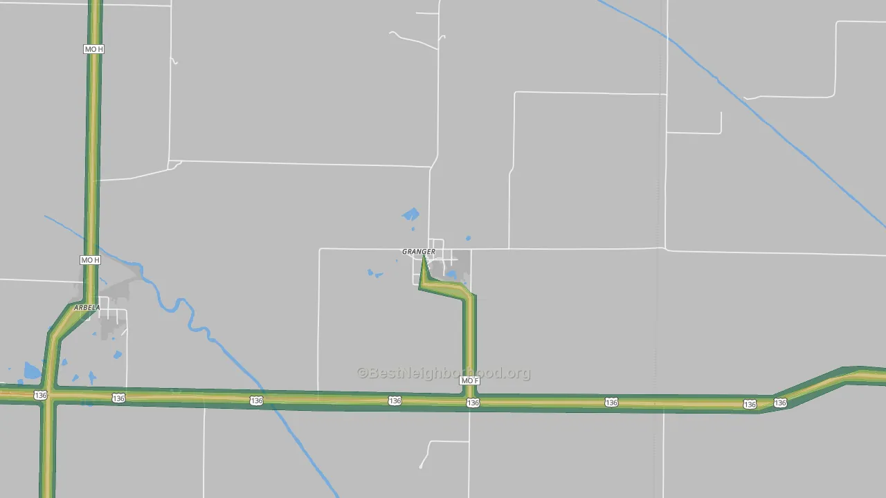 63442, MO Map of Noise Levels in 63442
