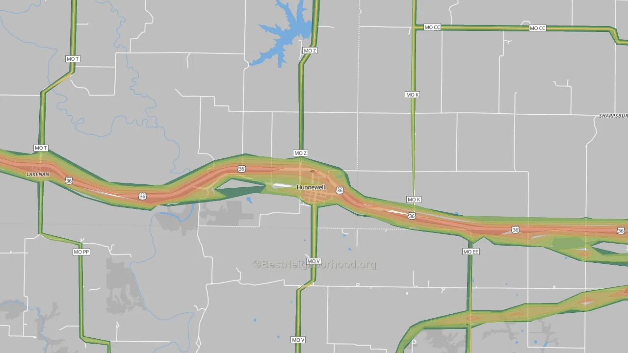 63443, MO Map of Noise Levels in 63443