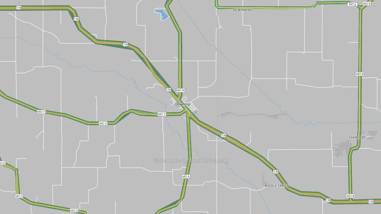 63536, MO Map of Noise Levels in 63536