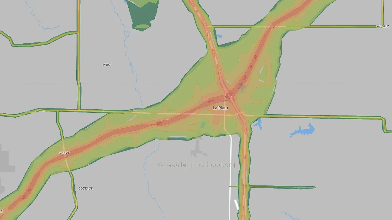 63549, MO Map of Noise Levels in 63549