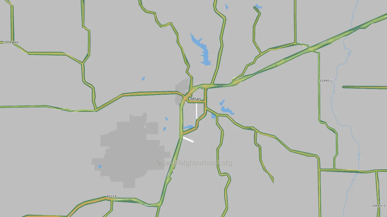 63556, MO Map of Noise Levels in 63556