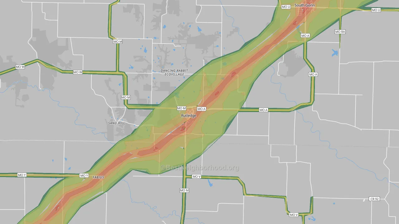 63563, MO Map of Noise Levels in 63563