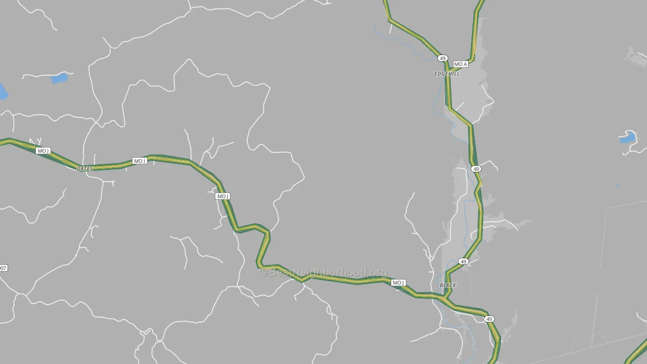 63625, MO Map of Noise Levels in 63625
