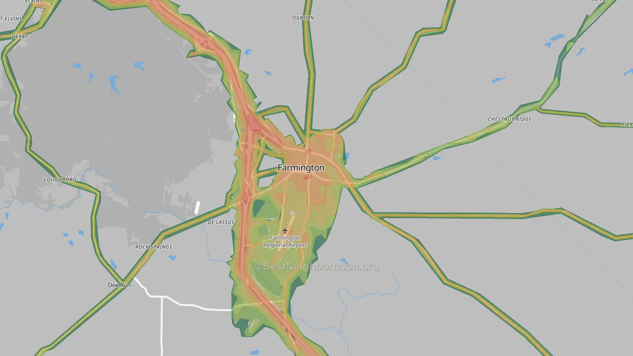 63640, MO Map of Noise Levels in 63640