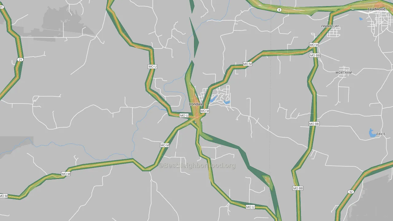 63648, MO Map of Noise Levels in 63648