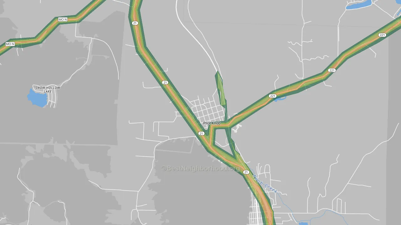 63663, MO Map of Noise Levels in 63663