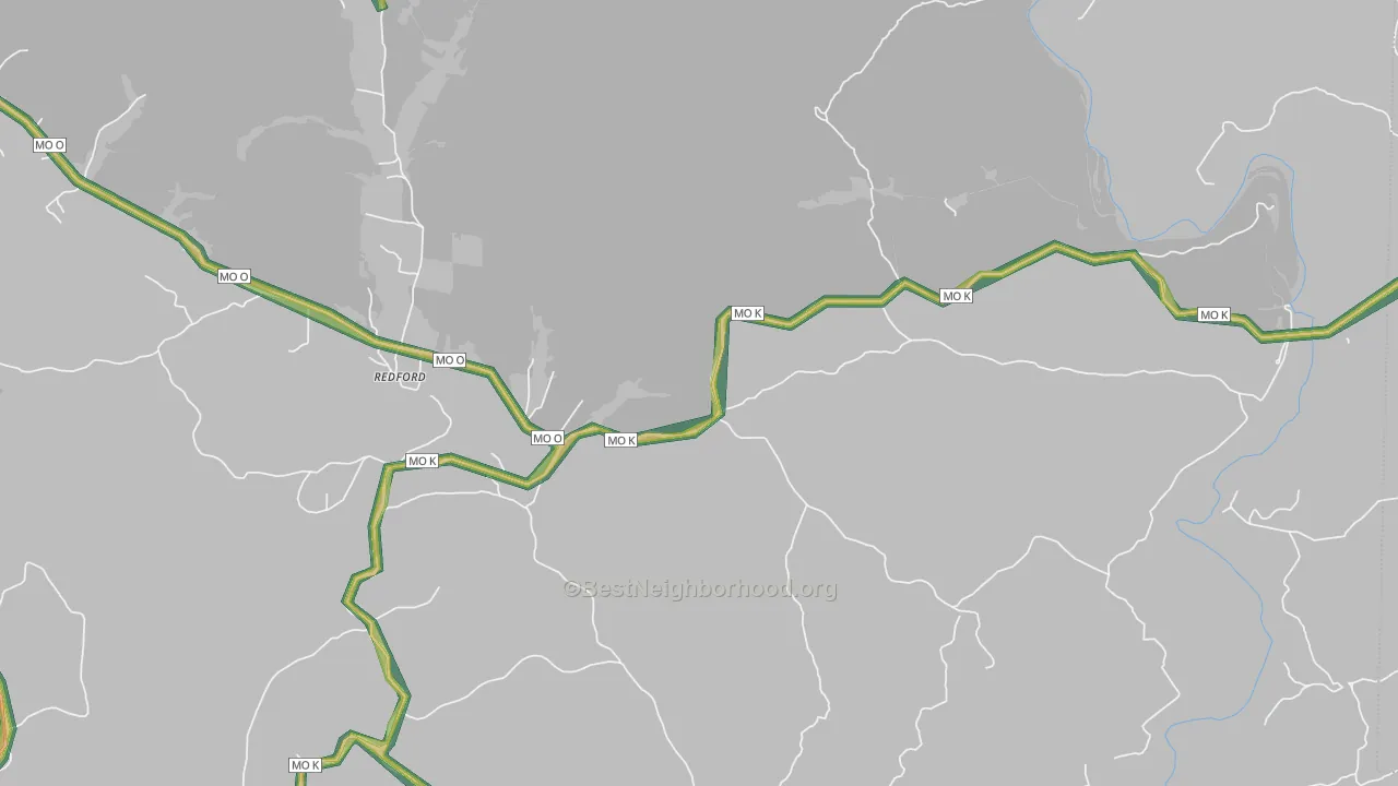 63665, MO Map of Noise Levels in 63665