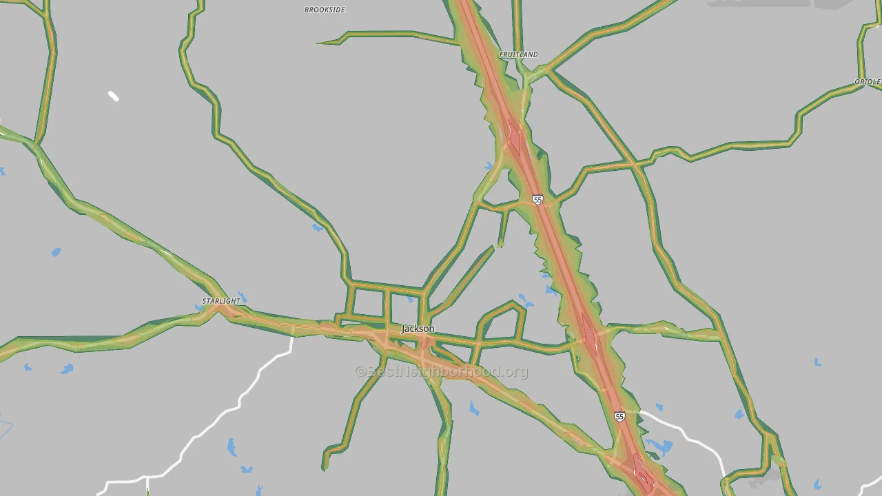 63755, MO Map of Noise Levels in 63755