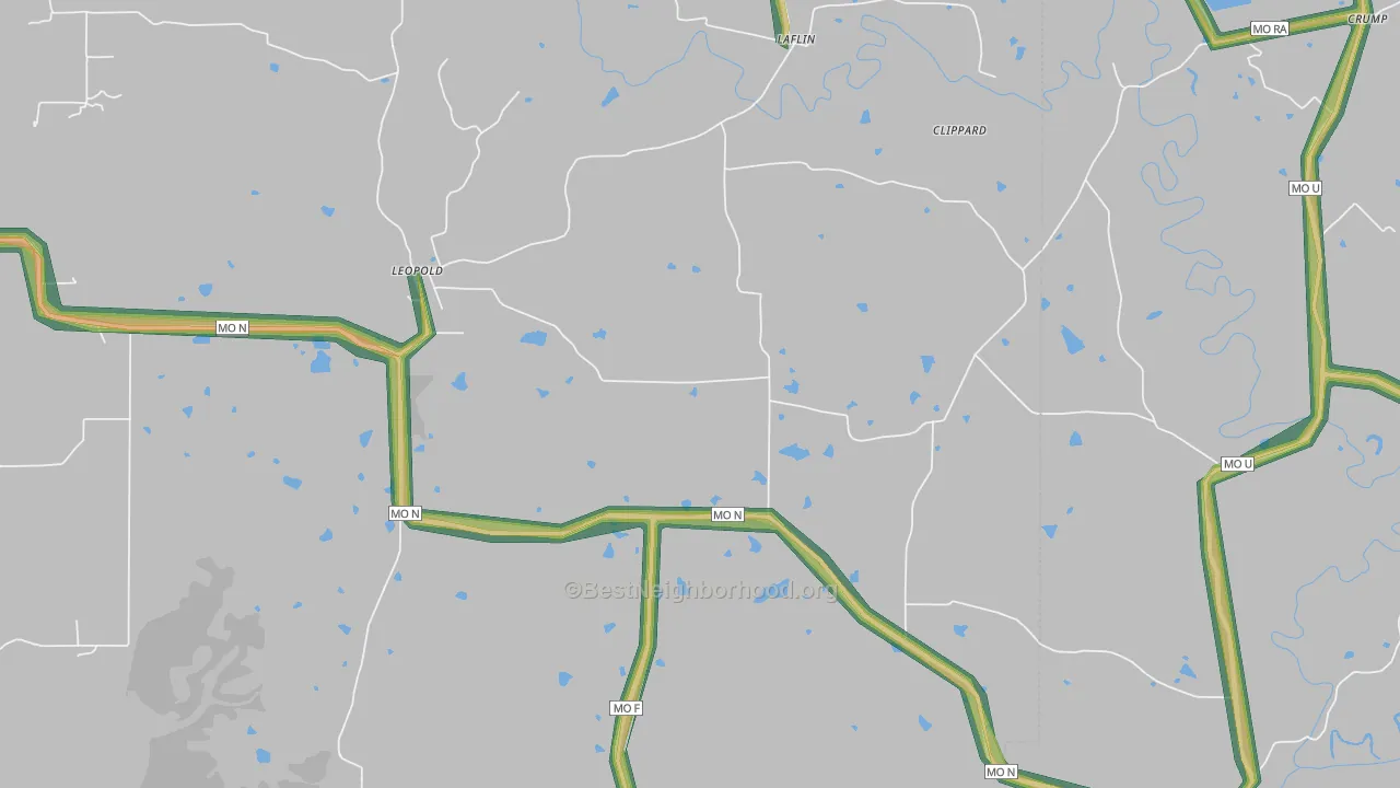 63760, MO Map of Noise Levels in 63760