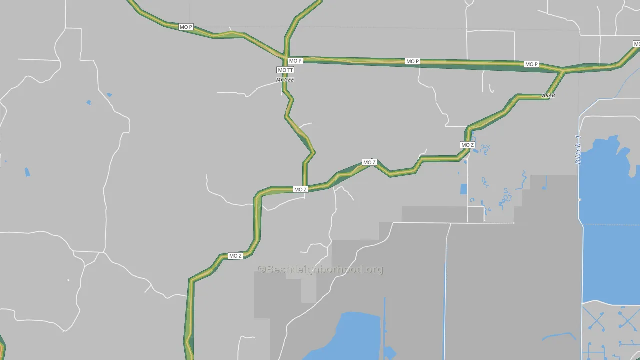 63763, MO Map of Noise Levels in 63763