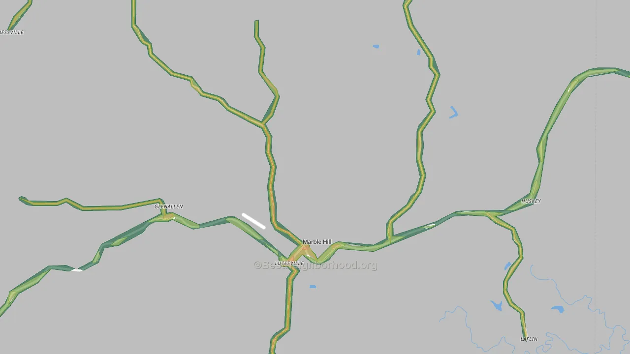 63764, MO Map of Noise Levels in 63764