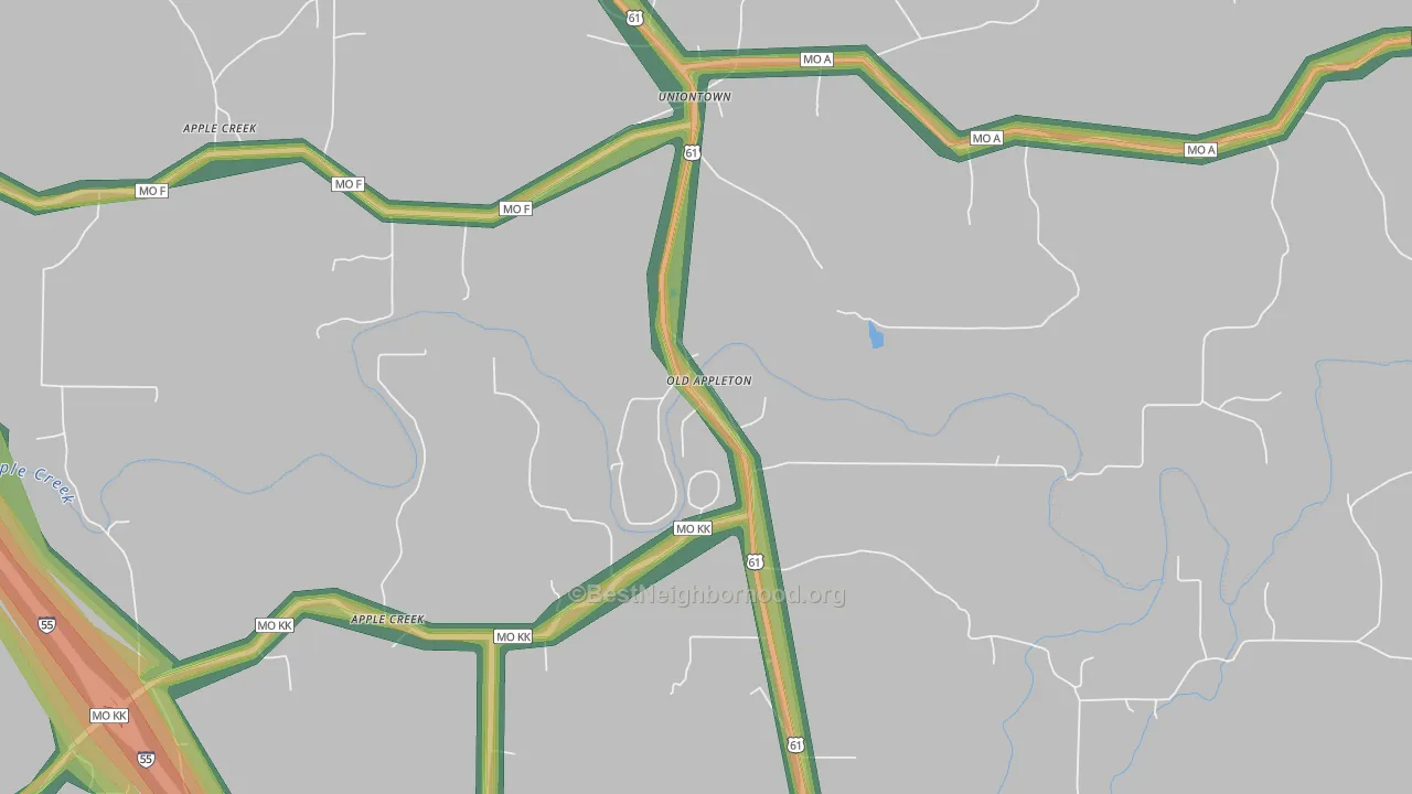 63770, MO Map of Noise Levels in 63770