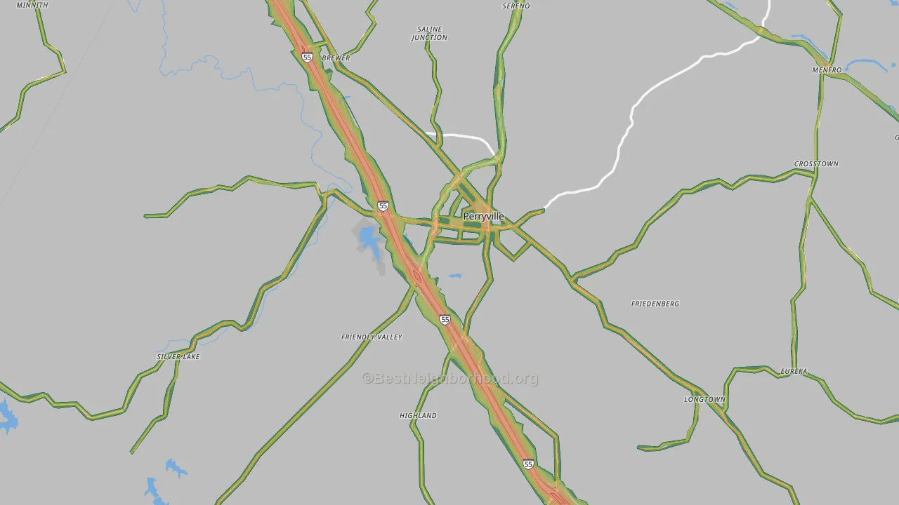 63775, MO Map of Noise Levels in 63775