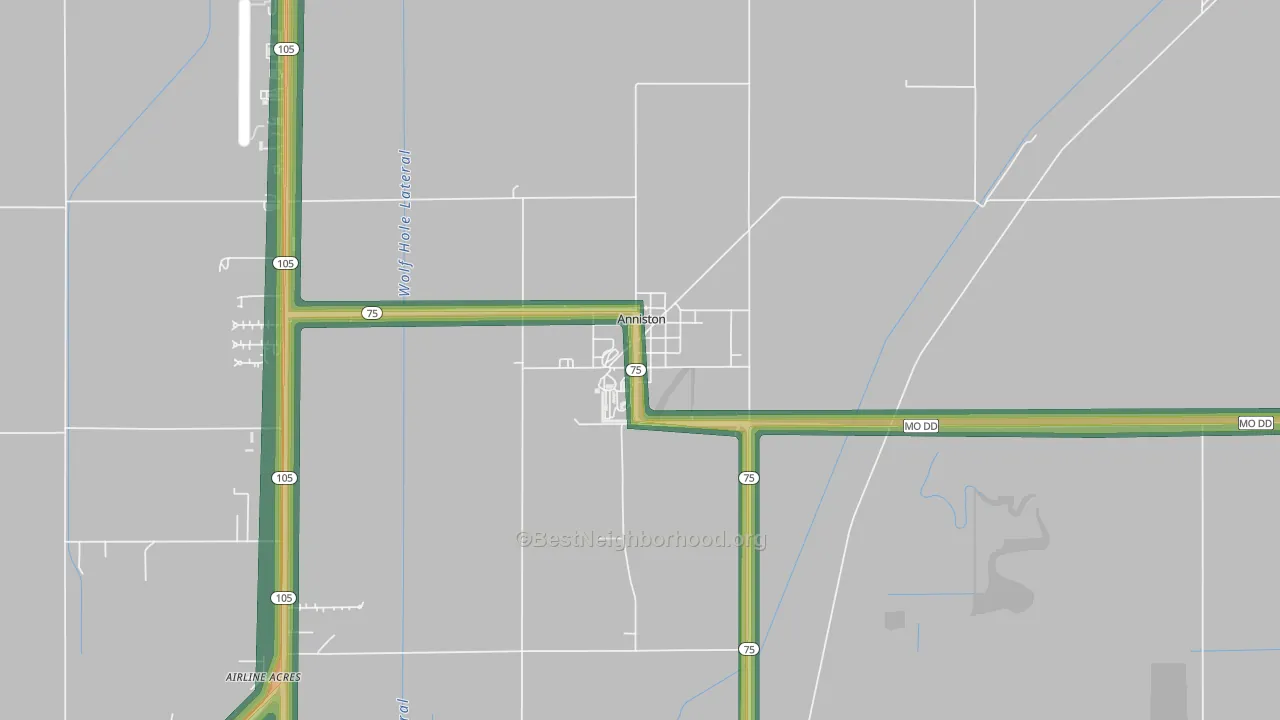 63820, MO Map of Noise Levels in 63820