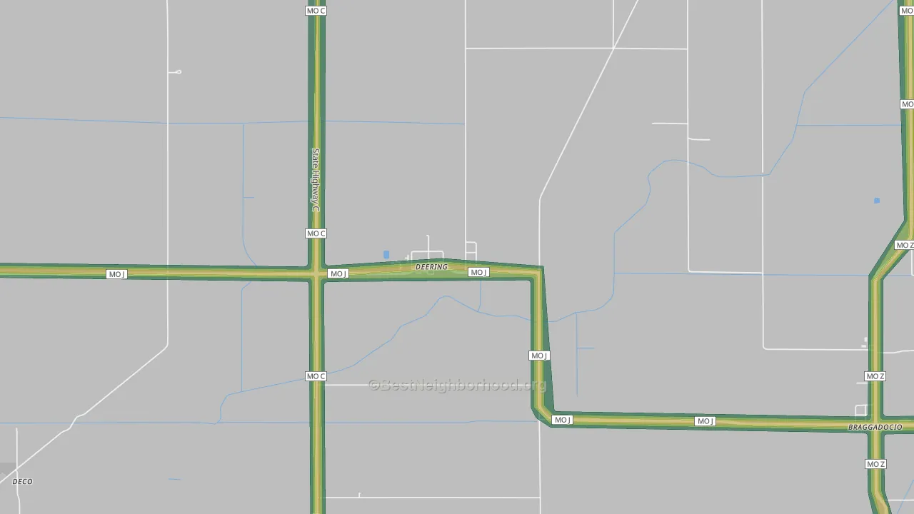 63840, MO Map of Noise Levels in 63840