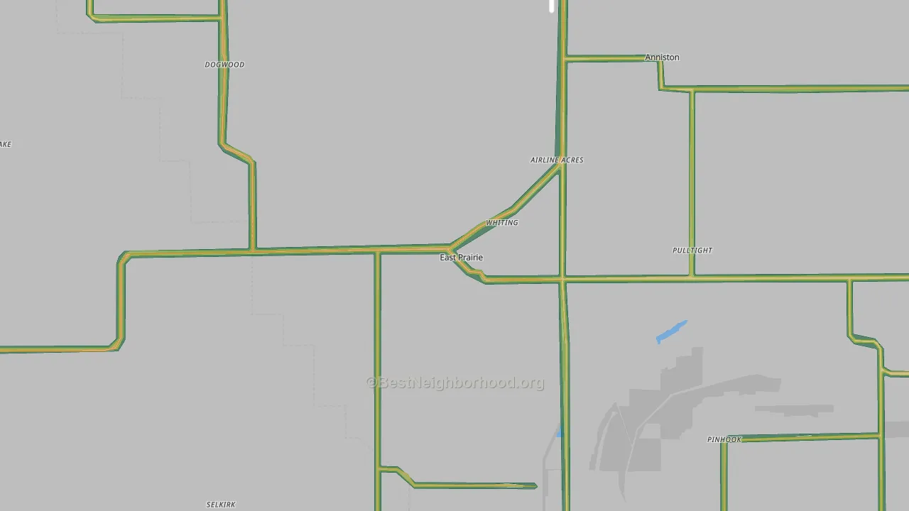 63845, MO Map of Noise Levels in 63845