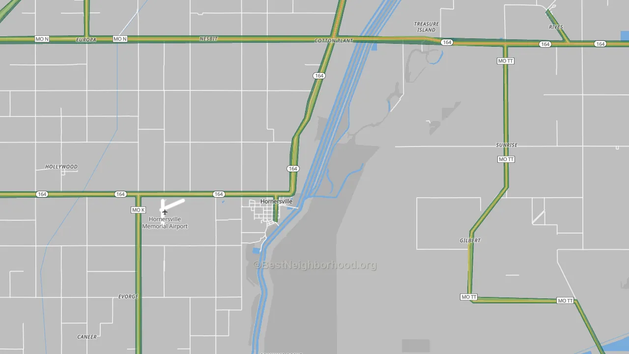 63855, MO Map of Noise Levels in 63855