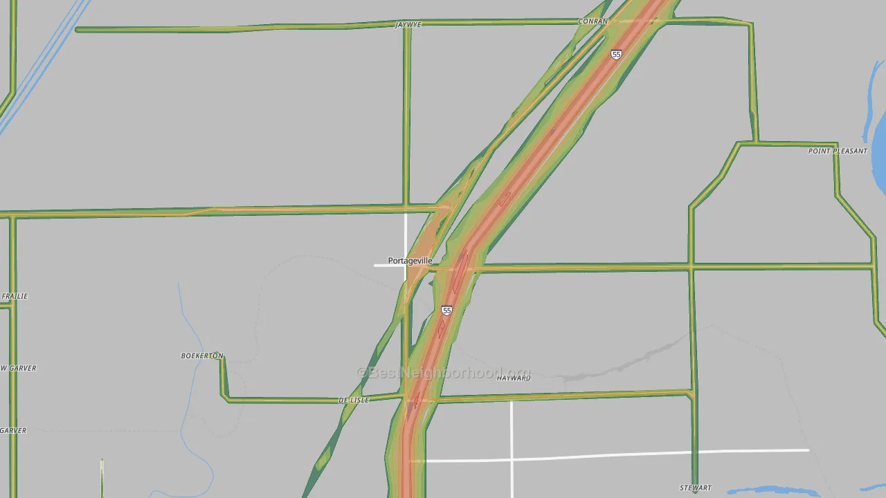 63873, MO Map of Noise Levels in 63873