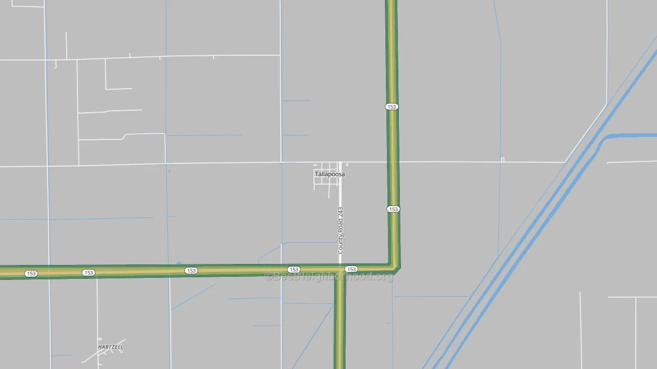 63878, MO Map of Noise Levels in 63878