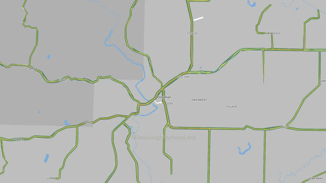 63935, MO Map of Noise Levels in 63935
