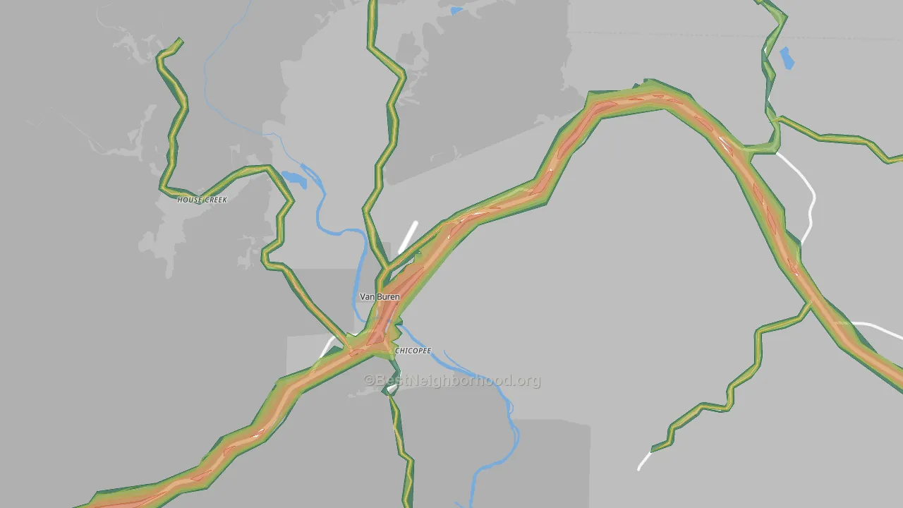 63965, MO Map of Noise Levels in 63965
